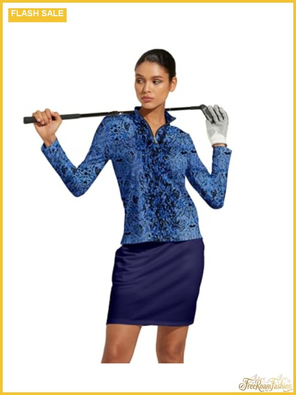 Women's Golf Polo Long Sleeve Quarter Zip Pullover Quick Dry Athletic Top